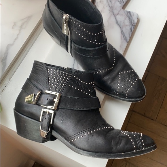 anine bing silver boots